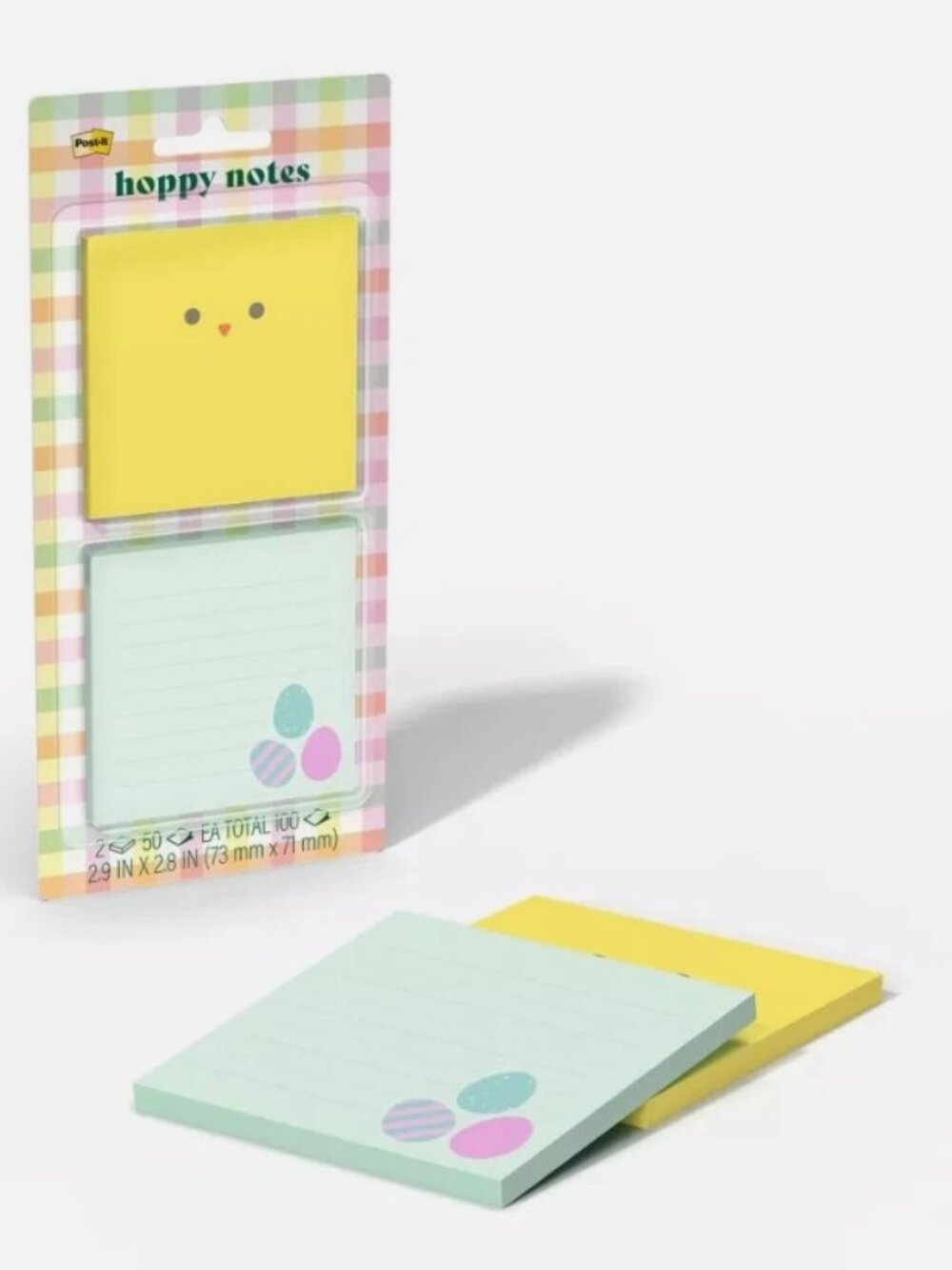 Post-it Hoppy Notes Easter Yellow Chick pack & Bunny Ears Pack. 2 Piece Set.